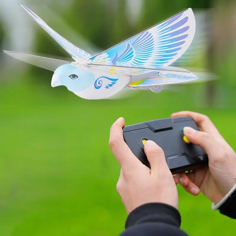 Electronic Bird Toys 2.4 GHz Remote Control Birds Mini RC Drone Electronic Flying Helicopter Aircraft Simulation Bird with Lights Kid's Toys Gifts