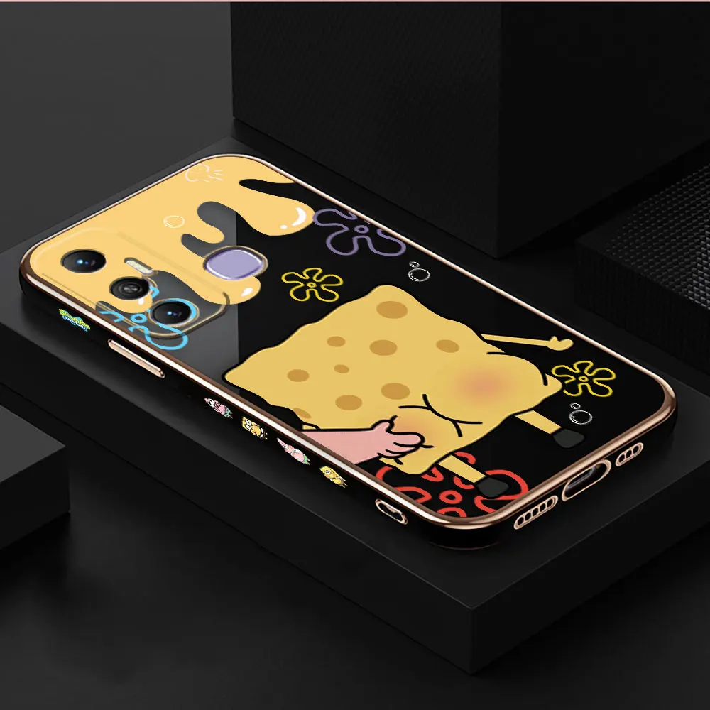 thumbnail image 1 of Smooth E-TPU Phone Case Infinix TECNO POP SPARK 6 7 8 10 20 GO 20C CAMON 17 18 19 POVA 2 3 4 5 PRO Case Cute S-SpongeBob Cartoon, 1 of 5