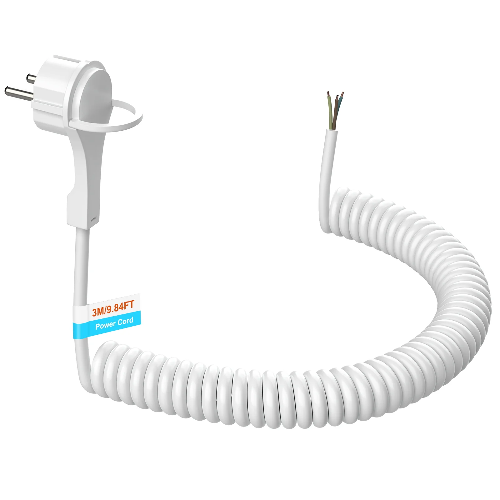 Flexible Grounded Power Extension Cable with Extra Flat Plug