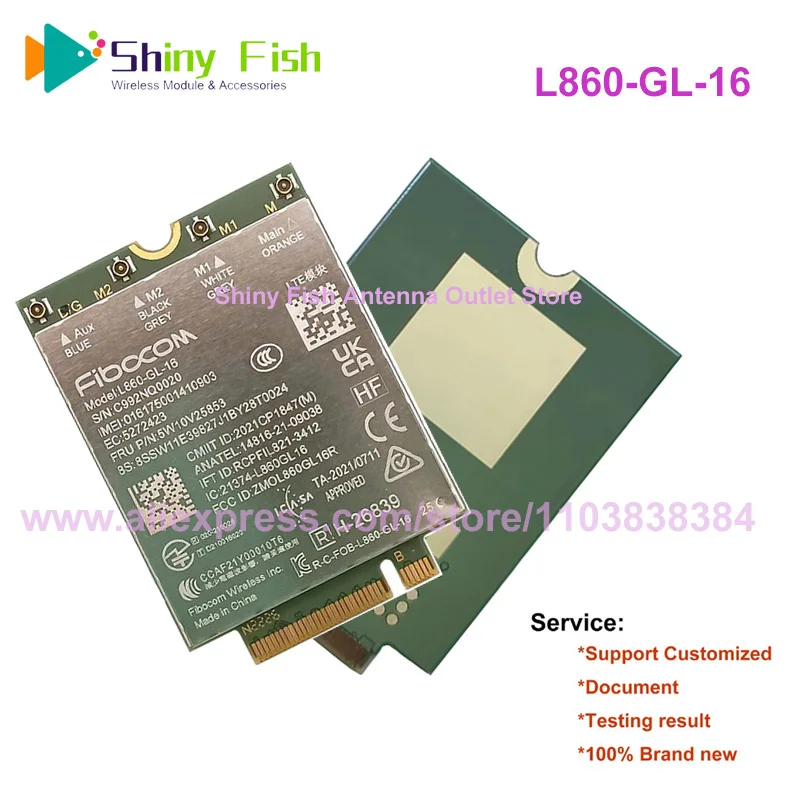 Wwan Module P16 1PCS Fibocom L860-GL-16 4G LTE Cat16 FRU 5W10V25853 Module WWAN Card ...
