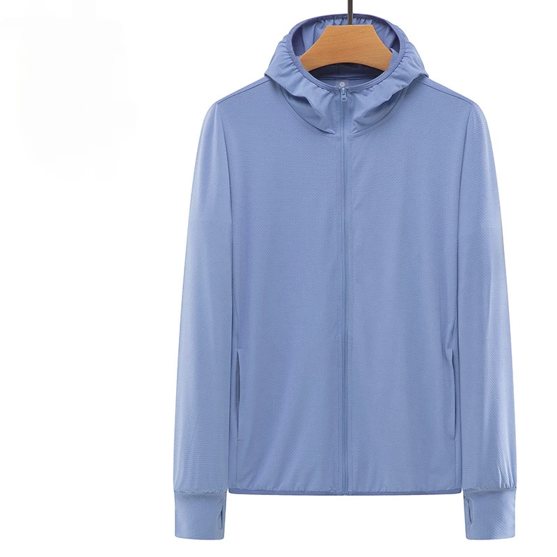 thumbnail image 1 of Abrigos de piel a prueba de rayos UV para hombre, ropa transpirable, ligera y fina, con protección solar, chaquetas informales de talla grande, UPF 50+ de verano, 1 of 5