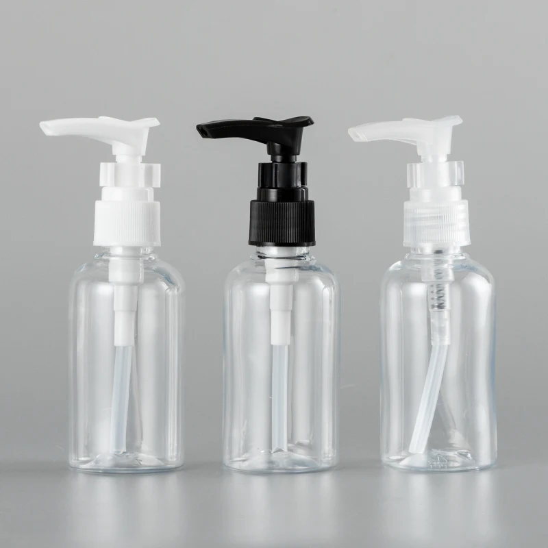 

75ml Empty Clear Plastic Bottles With Lotion Pump Dispenser Personal Care Liquid Soap Shampoo Facial Cleanser Cosmetic packaging