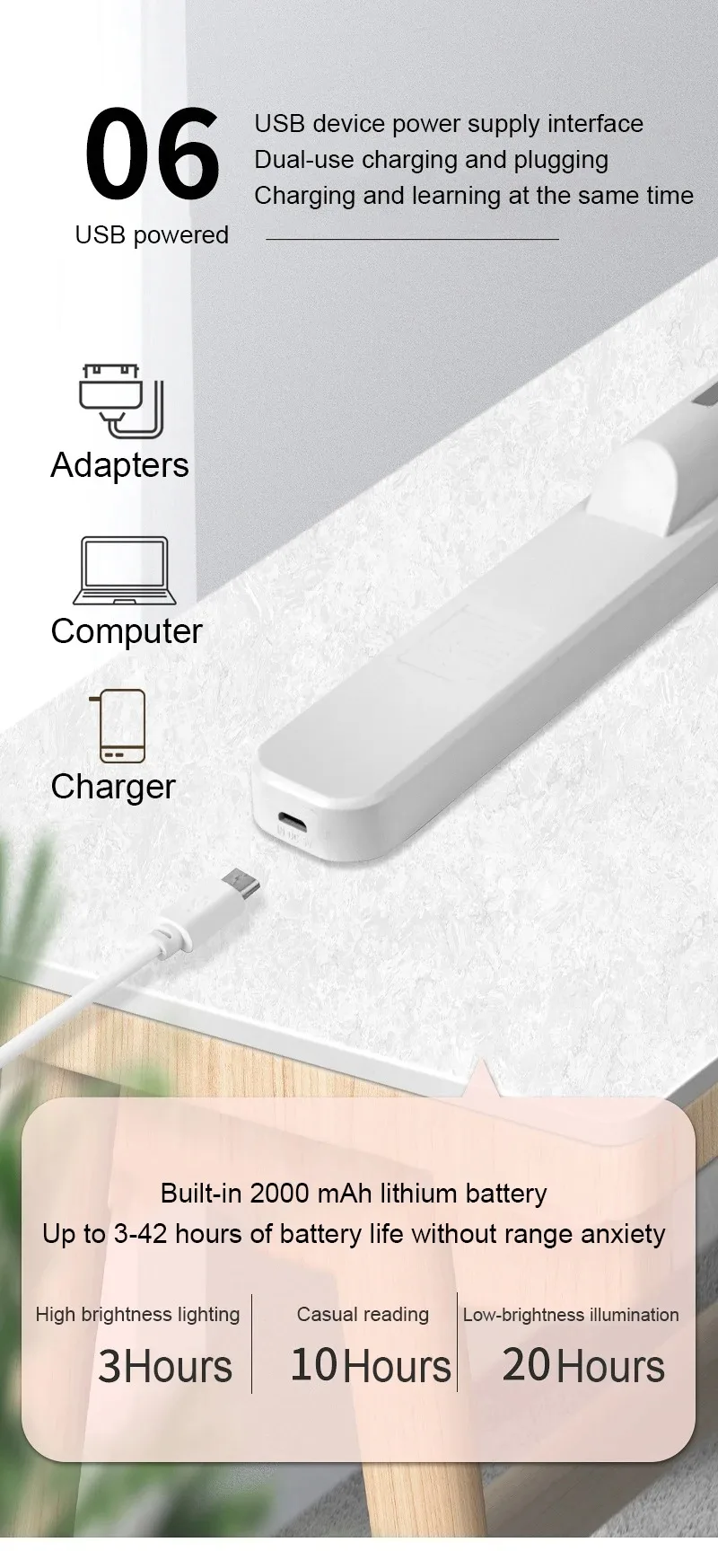 Magnetic Rechargeable Desk Lamp – 2 Modes, Powerful & Hassle-Free 70 — Image