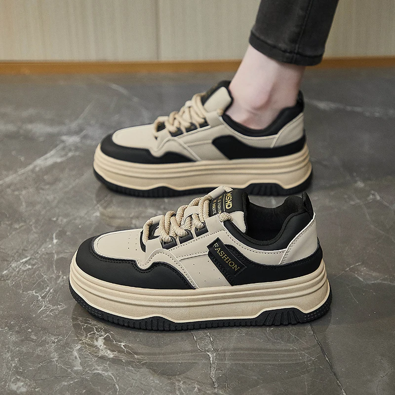 

Женская Вулканизированная искусственная кожа, Высококачественная Весенняя Повседневная Удобная женская обувь на плоской подошве, Zapatillas De Mujer, 2024