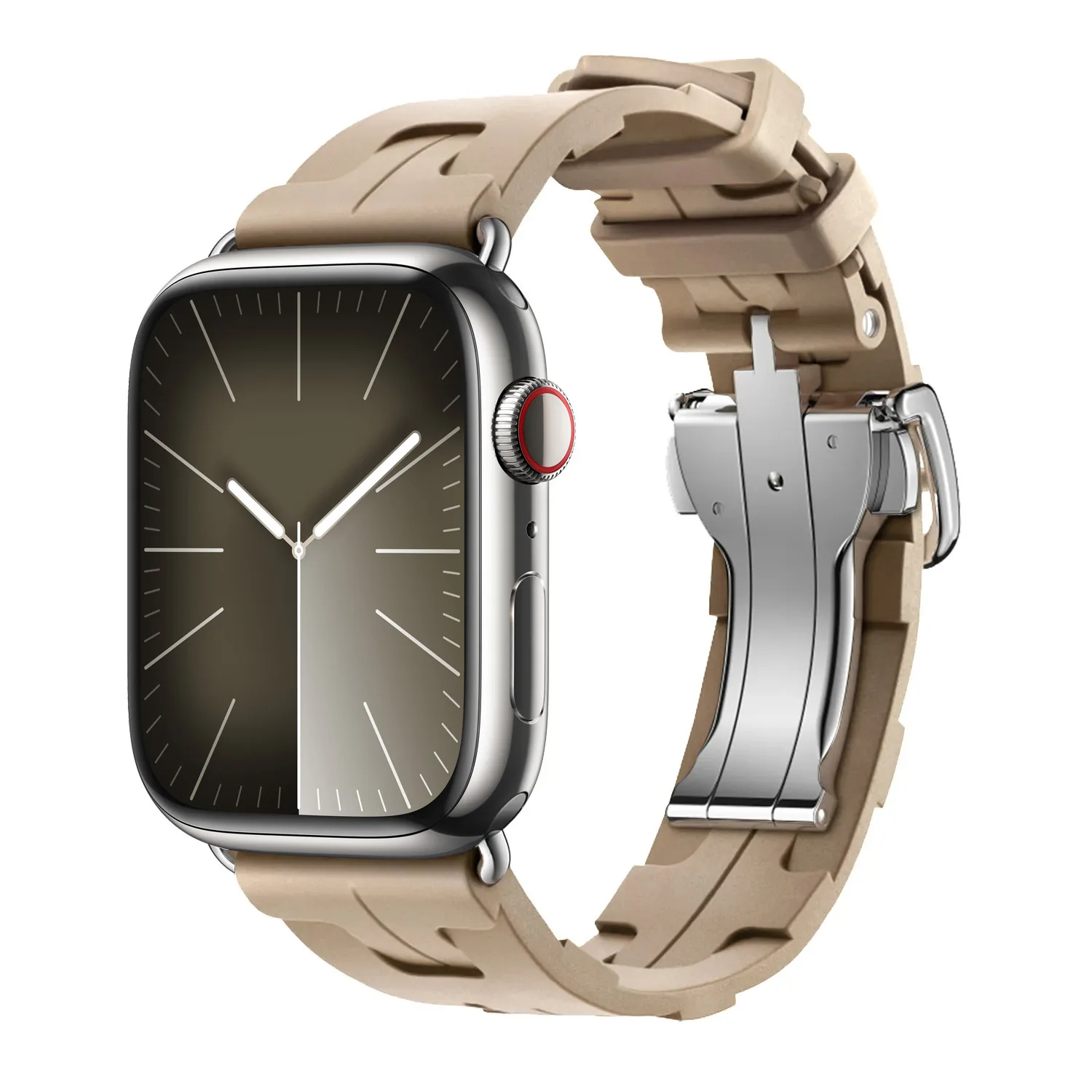 Kilim Single Tour Silicone Watch Strap with Logo and Folding Buckle