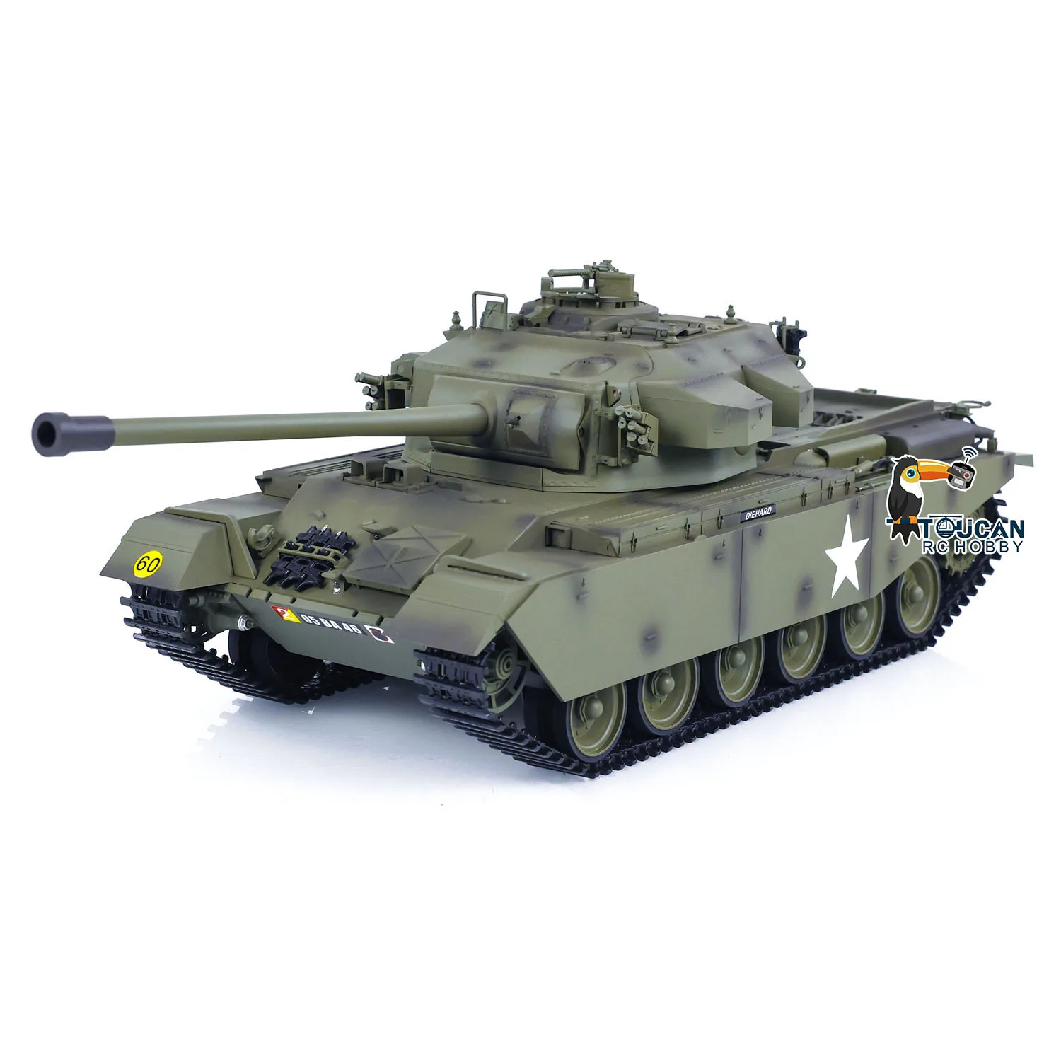 Tongde 1/16 RC Infrared Battle Tank Model Centurion MK5 Electric Tanks Combat System Smoking Battery Light Sound RC Toy TH23297 4