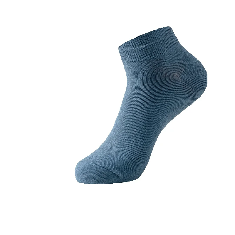 Men's Antibacterial Cotton Crew Socks Breathable Solid Colour_voghion.com