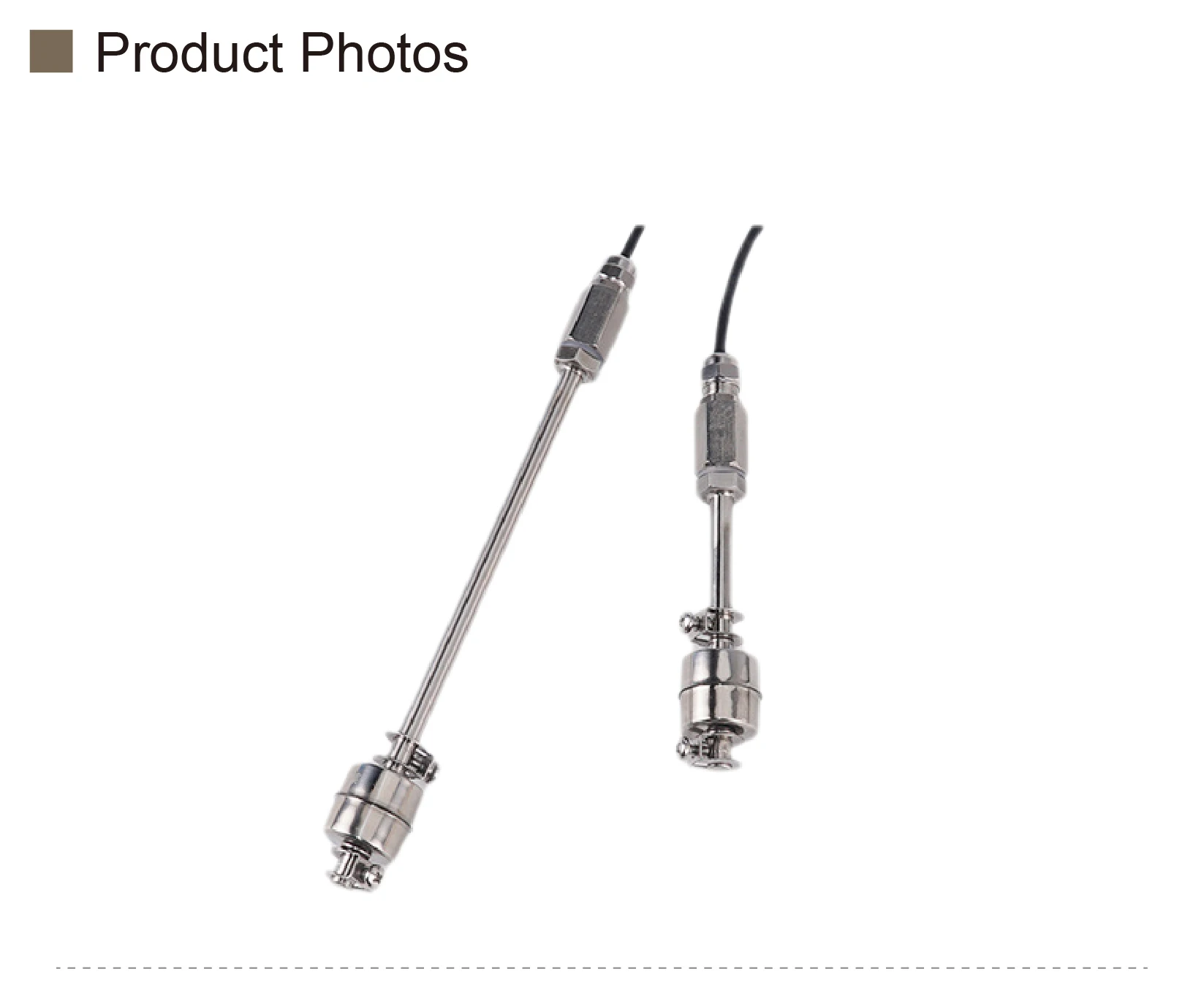 304 Stainless Steel Liquid Level Sensor Float Switch Adjustable 100‑800mm Single