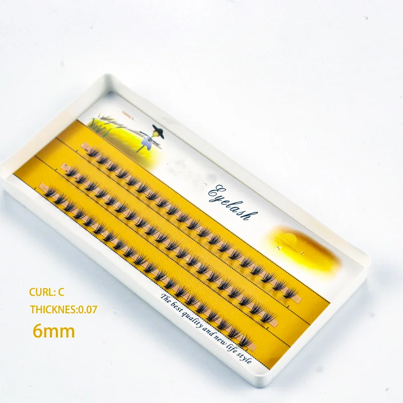 1 Box/60 Bündel Nerzwimpern Russische Einzelwimpern-Cluster Natürliche Wimpernverlängerung Make-up-Tool Falsche Wimpern Großhandel – Detail 4