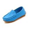 Fashion Flats For Children Casual Comfortable PU Leather Slip On Shoes Boys Girls Kids Candy 10 Colors Moccasin Loafers All Size 4