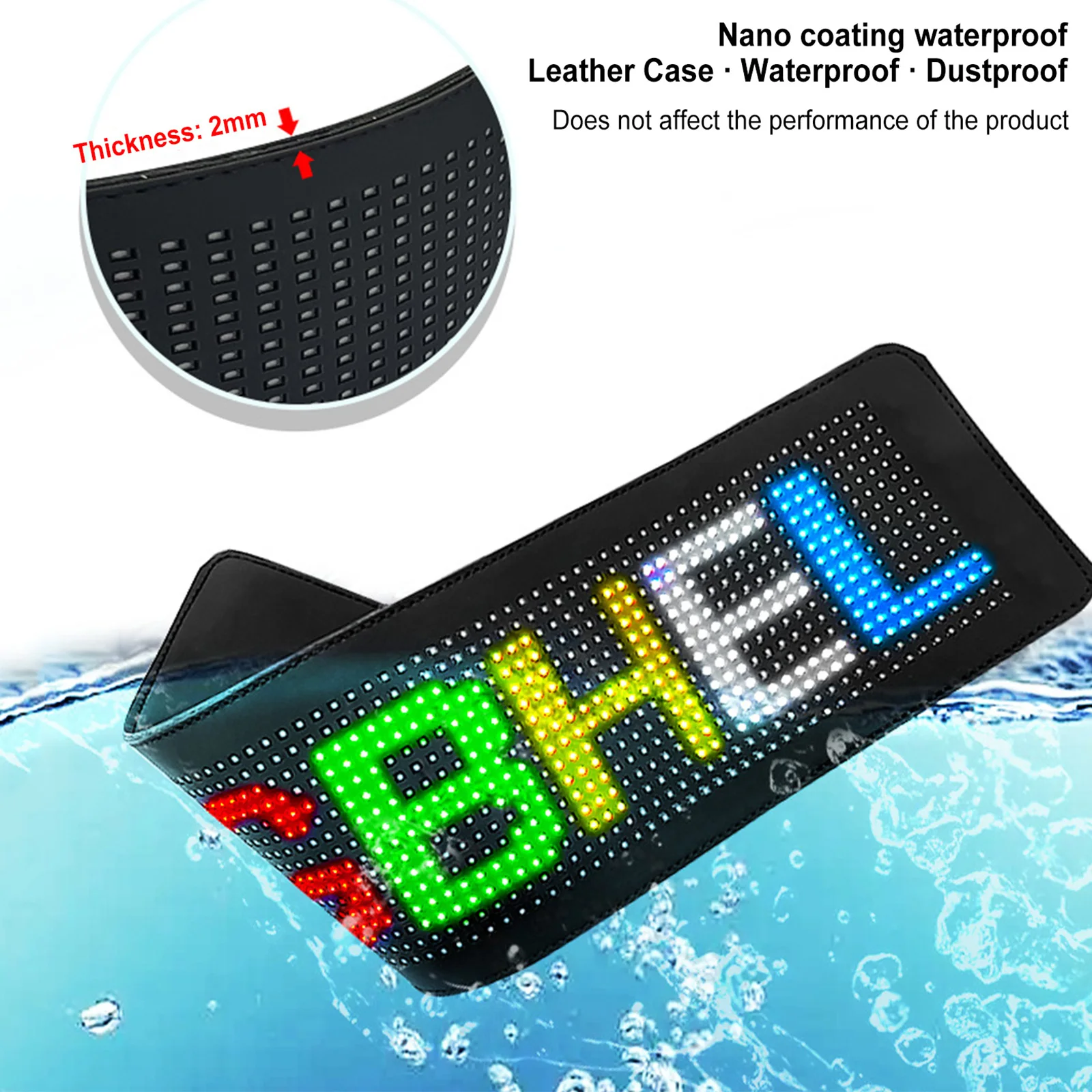 

LED Flexible Display Screen Sign Advertising RGB Foldable Scrolling Message Display Board App Led Panel Car Rear Window Display