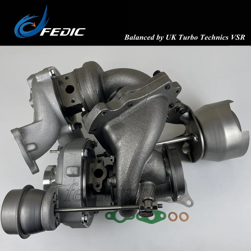 MFS Twin Turbocharger 10009880008 53049880086 Turbine full turbo for  Mercedes 2.2 CDI Bi-Turbo 95-125Kw 129-163HP OM651DE22LA - AliExpress