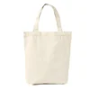 Large Capacity Canvas Shoulder Handbag Folding Eco-Friendly Cotton Tote Bags Reusable DIY Shoulder Bag Grocery Bag Beige White 5