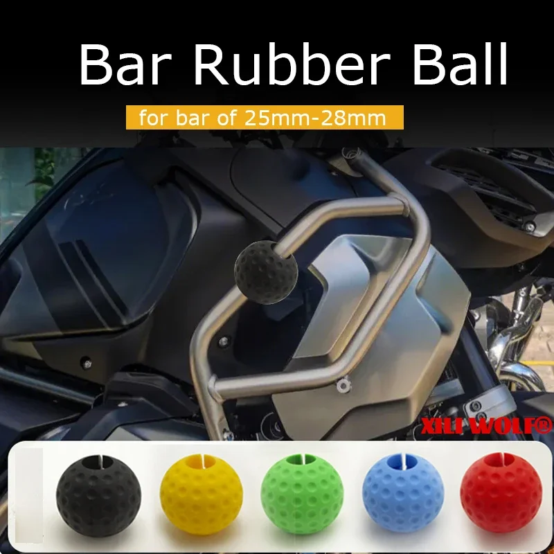 

Motorcycle 22-32mm Tube Bars Anti Fall Crash Bar Guard Ball Frame Slider Rubber Protector for Harley BMW Yamaha Bobber Custom