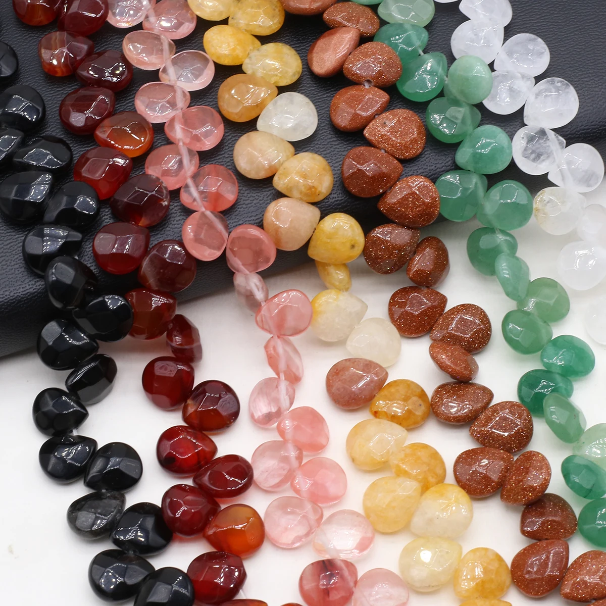 

Natural Stone Beads Beaded Amethyst Quartz Section Water Drop Crystal Beads For Jewelry Making DIY Bracelet Necklace Accessories