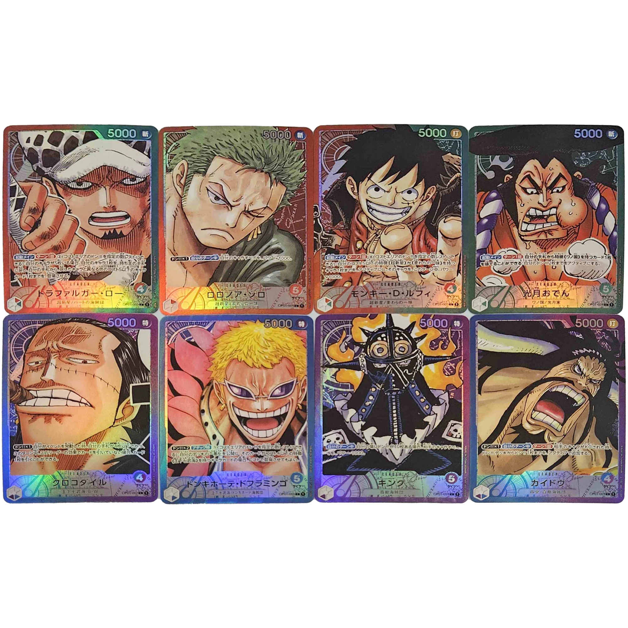 4 Style One Piece Luffy Zoro Nami Hancock Shanks Color Flash Card OP01 Classic Anime Game Collection Cards Diy Gift Toy