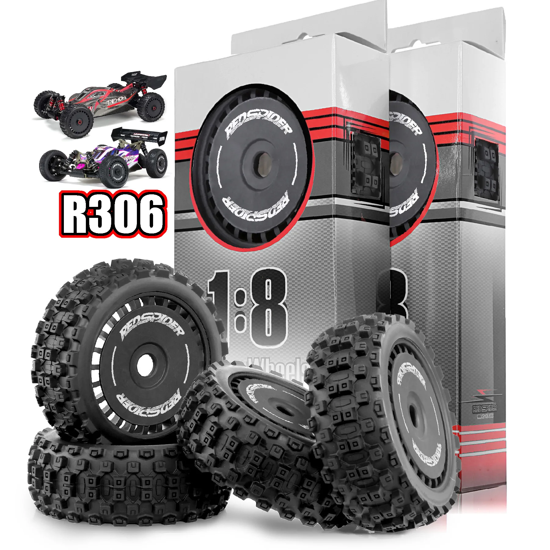 Enfant souriant tenant la télécommande 2.4GHz, buggy RC 4WD tout-terrain à ses pieds sur un chemin de terre