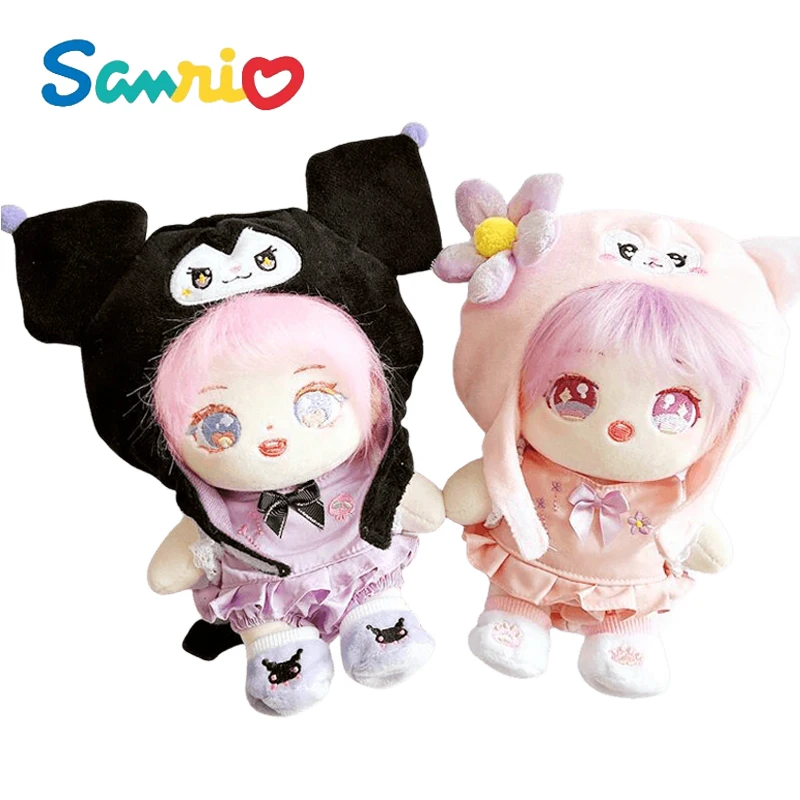 

Аниме Kawaii Sanrio My Melody Kuromi 20 см хлопковая Кукла одежда наряд плюшевые игрушки Замена Стандартная одежда
