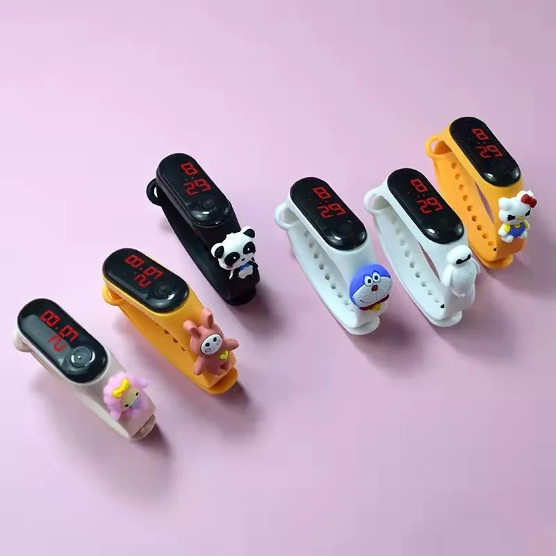 Disney Marvel Mickey Minnie LED Touch Watch Anime Figure Bracelet For Kids Iron Man Spiderman hulk Birthday Christmas Gifts | Игрушки и