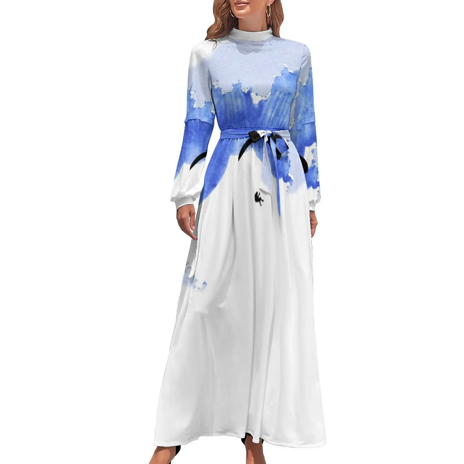 thumbnail image 1 of Parapente parapente cielo Vestido largo vestidos para fiesta de verano vestido de mujer 2024, 1 of 5