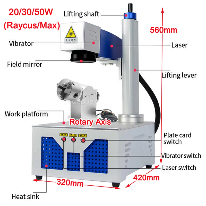 50W Metal Engraver Machine Marker for PVC Card - China 50W Metal Engraver  Machine, Memory Card Laser Marker