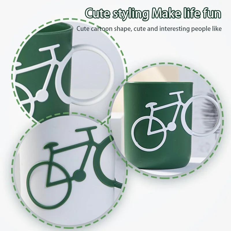 Creative Plastic Cup, Couple Set, Modern Minimalist Design, Durable Toothbrush Holder & Bathroom Organizer_voghion.com
