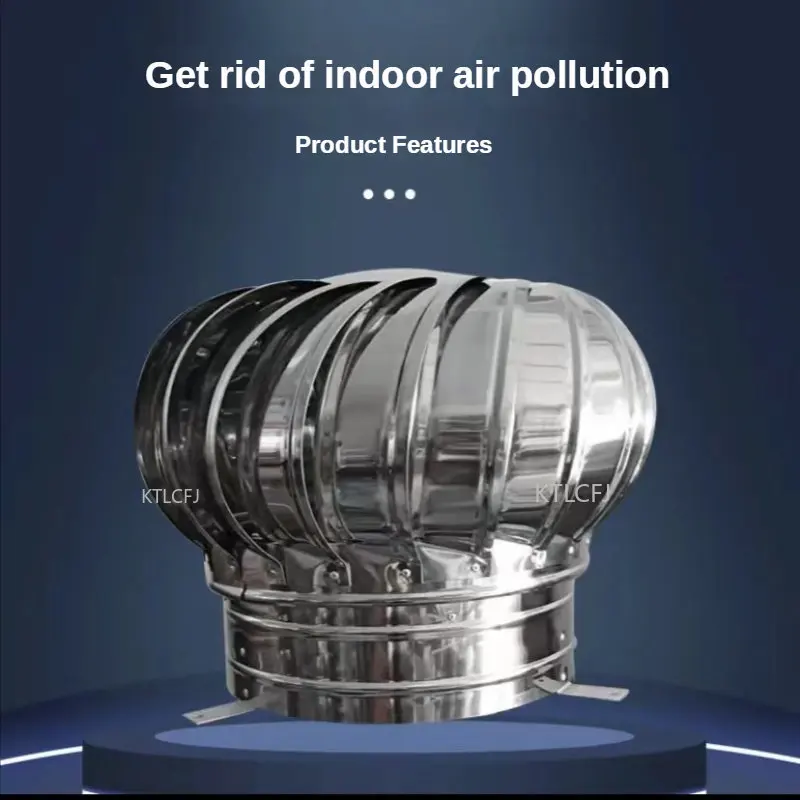 

110mm-600mm 304 Stainless Steel Roof Ventilator Wind Turbine Air Vent Attic Ventilator Roof Ventilation Fan Pipefit