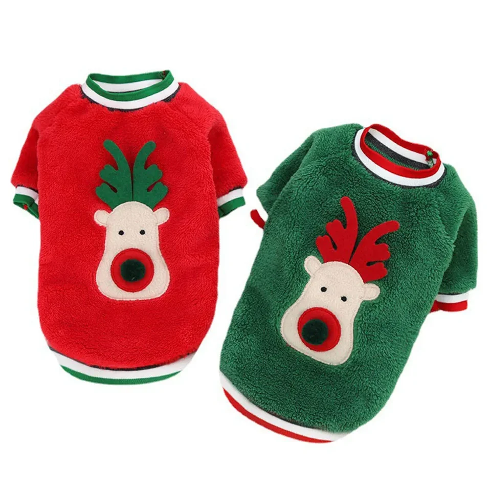 GUBOOM Hondenkostuums, kerst, elandkostuum, Kerstmis, hondenkleding, kerstkleding, hondenkostuum honden, Kerstmis, hondenkerstkostuum voor winter, Kerstmis, hondenkleding, rood