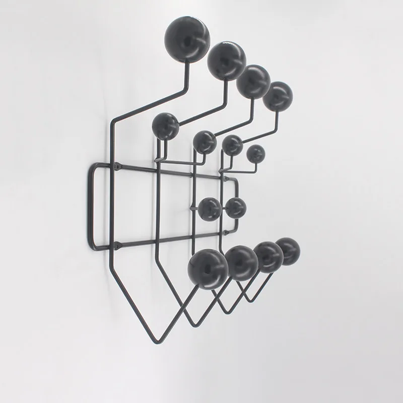 Solid Wood Multicolor Hange Furniture Coat hanger Ball Rack Milti-purpose Hook for Wall Ornaments for Kid Gift Metal Bag Decor