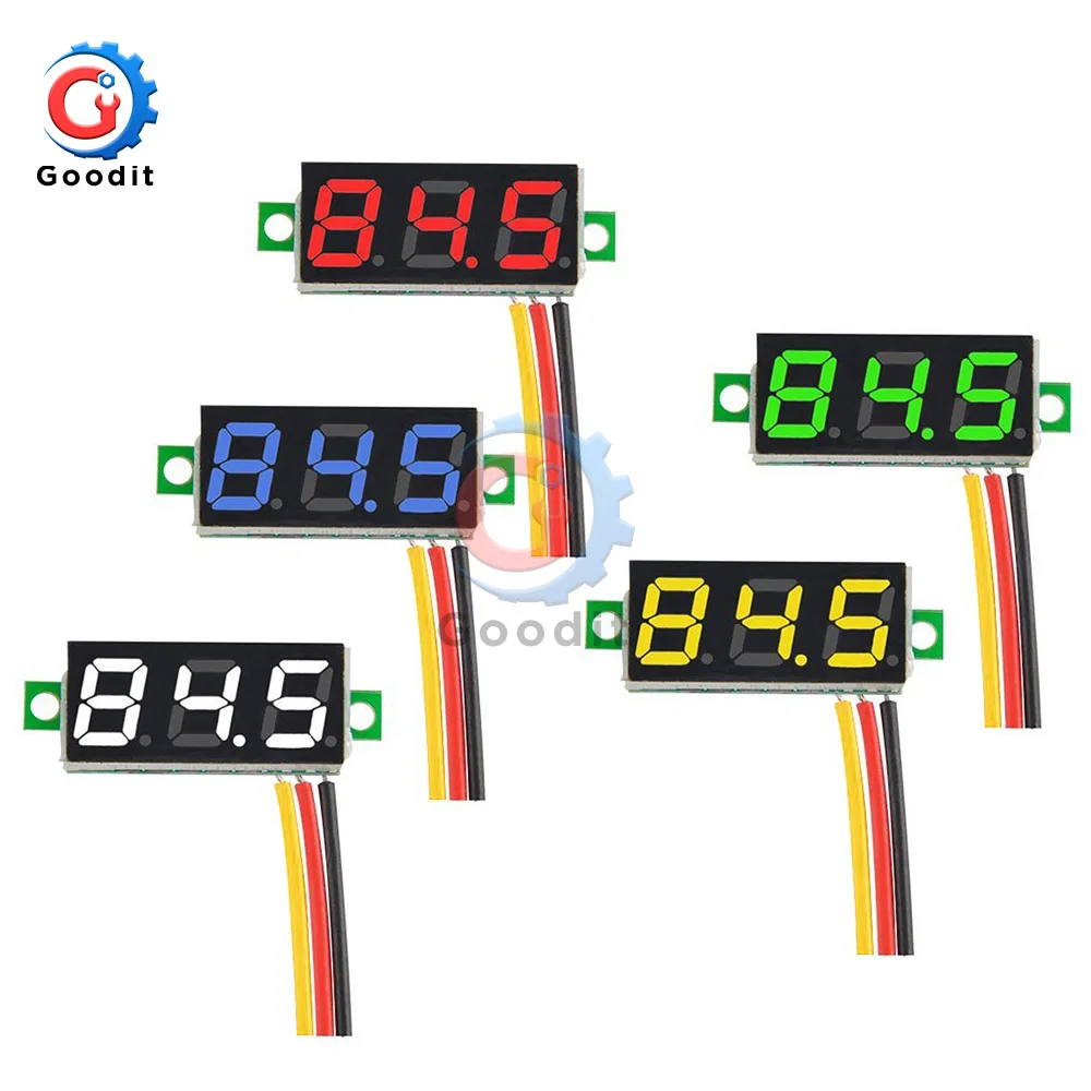 0 28 inch dc led digital voltmeter 0 100v voltage meter auto car mobile