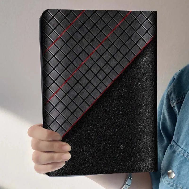 Retro Carbon Fiber Art Foldable Tablet Case Gift