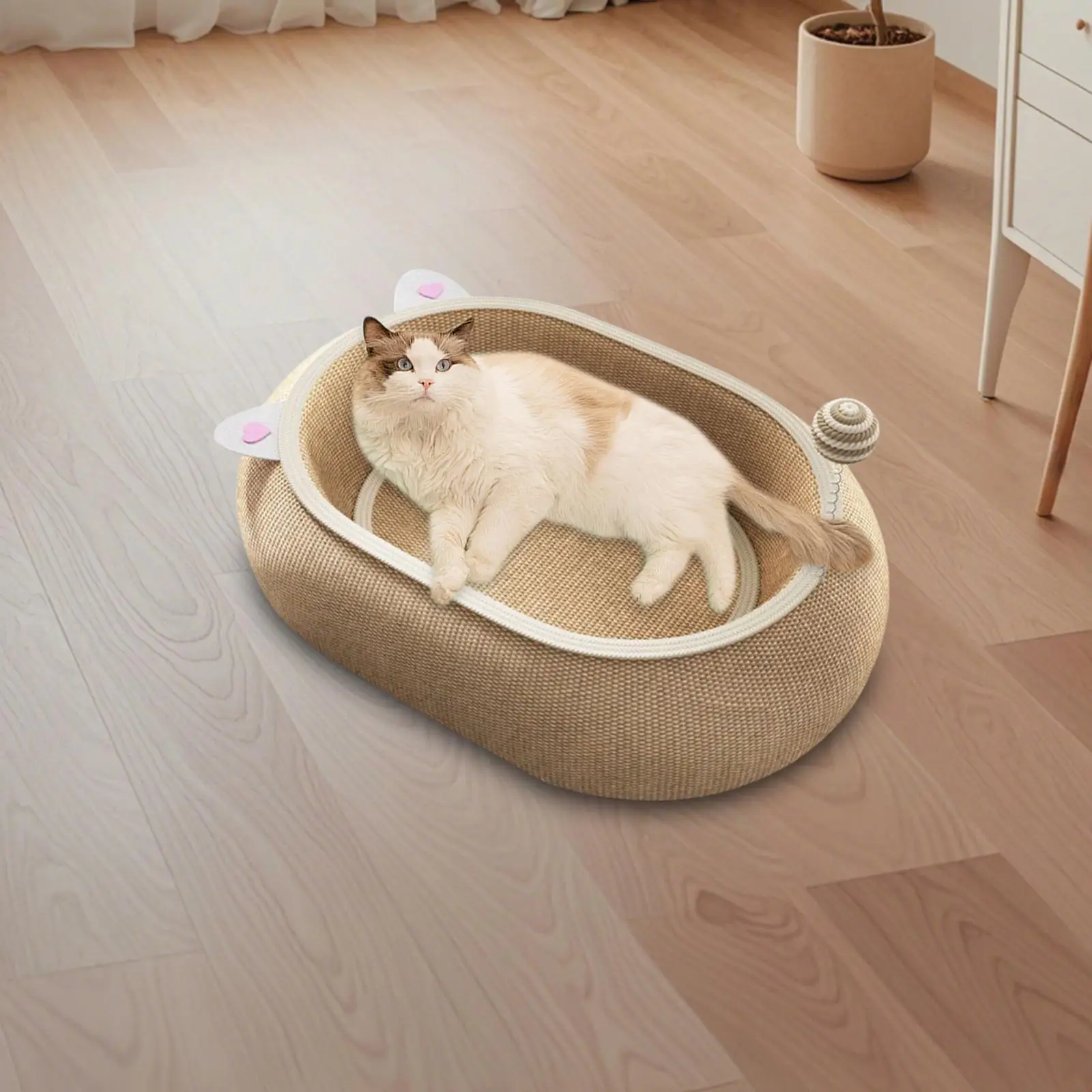 Cat Scratcher Bed 3 in 1 Portable Furniture Protection Sofa Pet Supplies