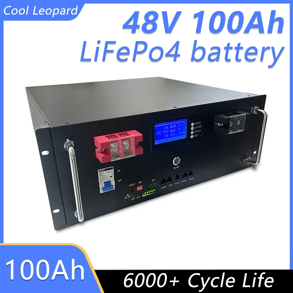 

48V 100Ah 50Ah Lithium Iron Phosphate Battery,Support Max 32pcs Parallel Connection Communication Protocol LiFePo4 Battery