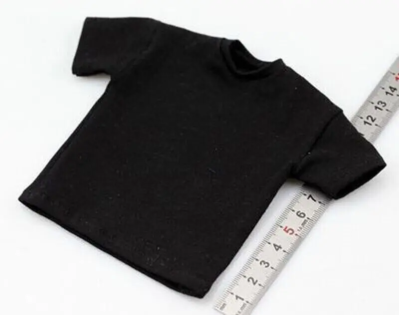 

FA010 Black 1/6th Trendy Soldier Hip Hop Loose Large Size T-shirt Model for 12"