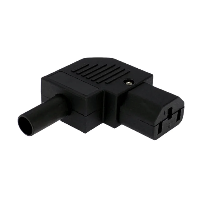 Power Plug IEC320 C13 Left Angle Rewirable Horizontal Connector 125V-250V 10A 1PCS