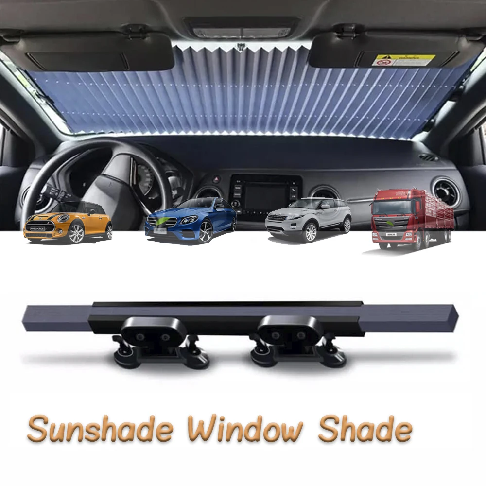 Retractable Windshield Sun Shade for Car Sun Visor Protector Blocks 99% UV Rays Auto Sunshade Fits Front Window with Suction Cup selfie cat couple sunshade tabby cat driver windshield sun shade for car funny amazing pet cat auto front window shade visor