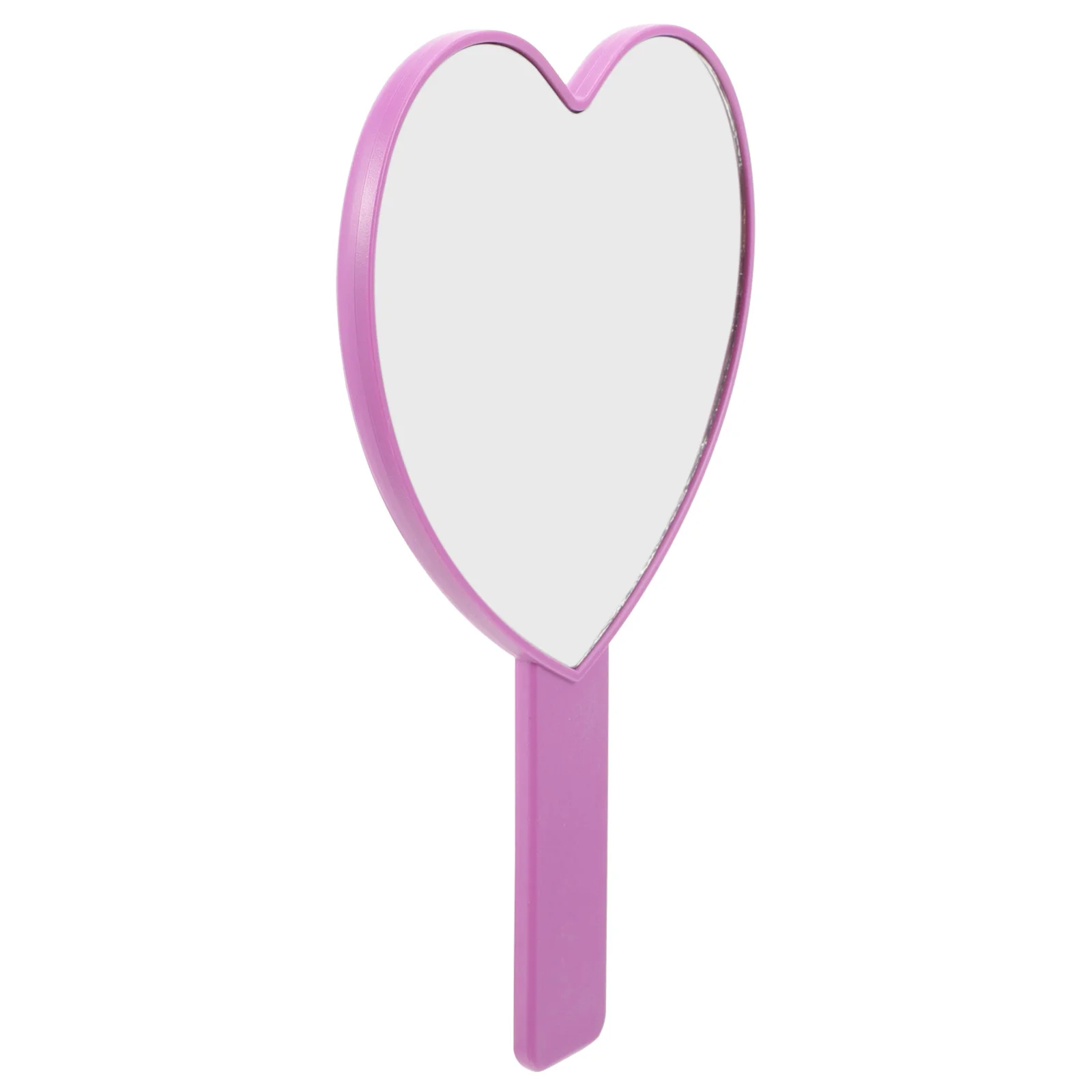 

Handheld Vanity Mirror Small Carry Makeup Travel Portable Aluminum Heart Shaped