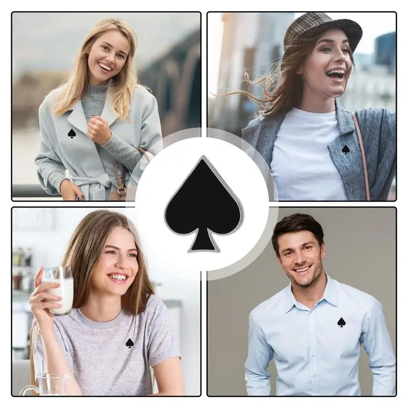 Aesthetic Pins Poker Playing Card Pin Heart Spade Playing Hand Cards Brooch  Poker Aces Lapel Pin Funny Pins Aesthetic For - AliExpress