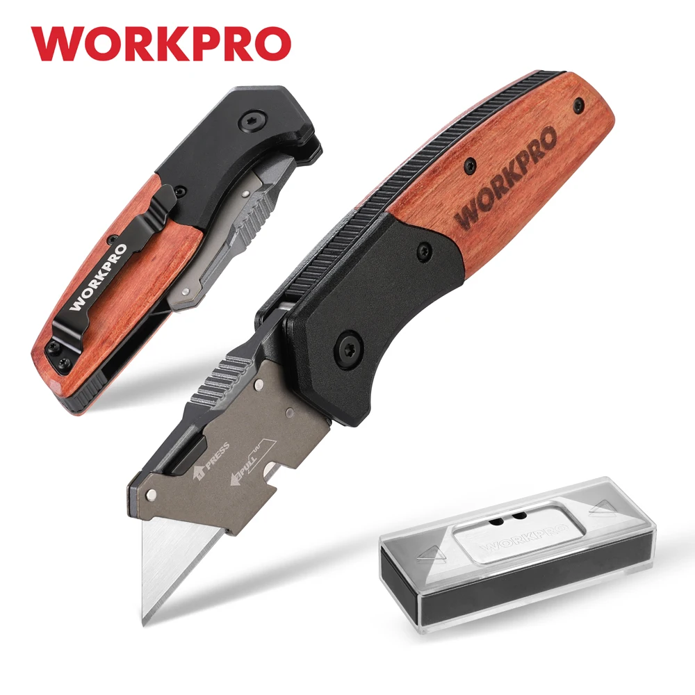 WORKPRO-Utility-Knife-with-Extra-10pc-SK5-Blades-Box-Cutter-for-Cartons ...