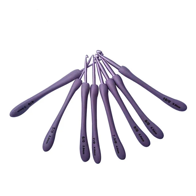 Purple Crochet Hooks Set 2