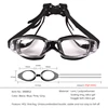 -1.5 To -8.0 Adult Myopia Silicone HD Clear Plating Anti Fog Swimming Goggles Eyewear Custom Different Degree For Left Right Eye 3