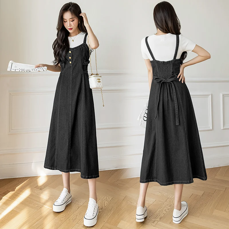 早期品切れ間近★韓国人気【 JEANS】Embroidered Dress Amazon.com: TYATVS Denim Maxi Dress Y2k Denim Tube Dress