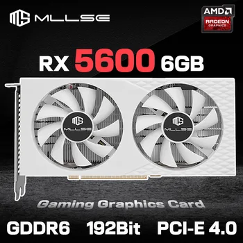 MLLSE 게임용 컴퓨터 GPU, Radeon RX5600 그래픽 카드, GDDR6, AMD RX5600, 6GB 게임 데스크탑 컴퓨터 그래픽 카드, 신제품