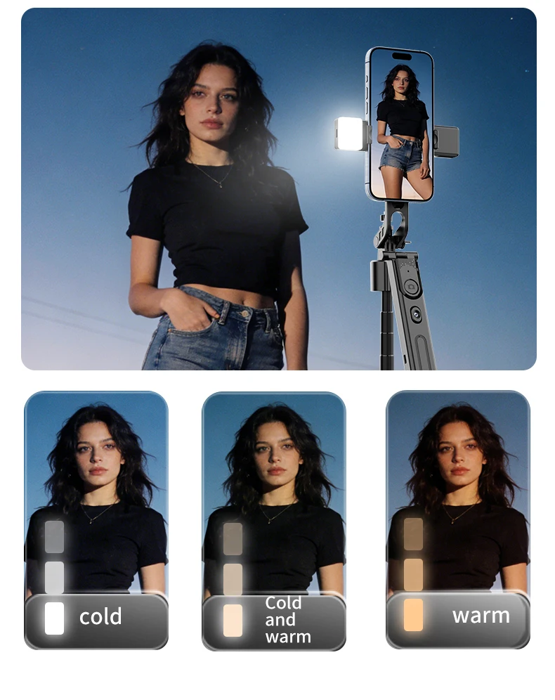 Ai Phone Tripod With Auto-rotation And Remote Control For Vlogging_voghion.com