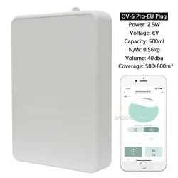 Wall-Mounted Smart Aroma Diffuser with App Control - Large Coverage Fragrance Machine (OV-5 Pro-EU Plug)
