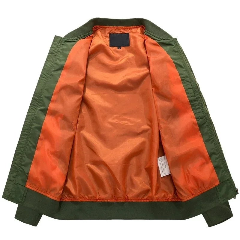 High Quality Ma1 Thick and Thin  Green Motorcycle Ma-1 Men Casual Jacket Male Plus Size 8XL