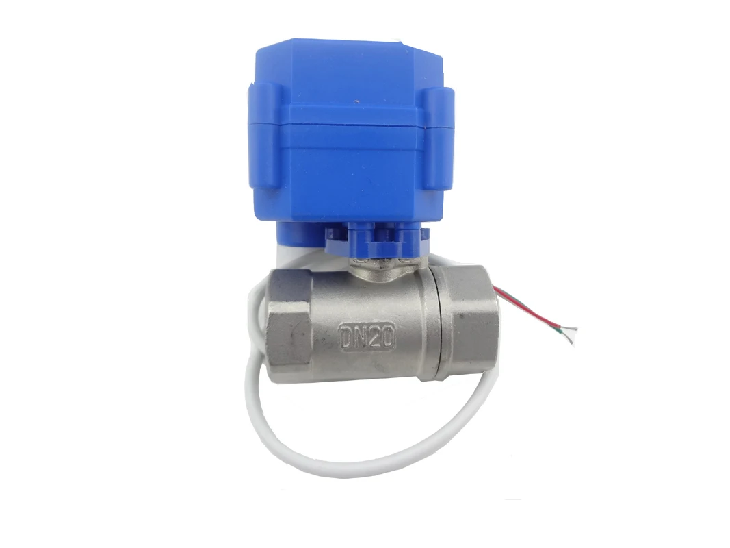 

Misol / 1pcs Motorized Ball Valve G3/4" DN20 (reduce port) 2 way 12VDC CR04,Stainless steel, electrical Valve