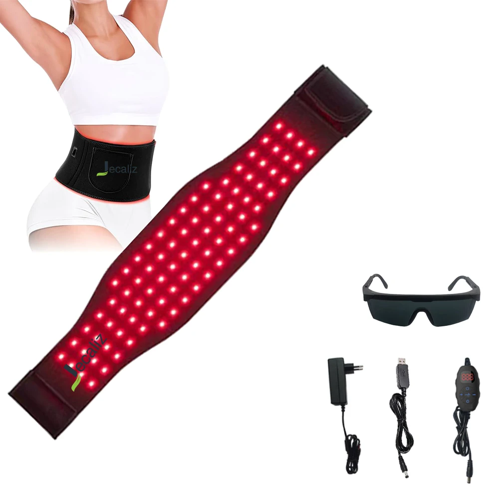 660nm&850nm Led Red Infrared Light Therapy Belt for Burning Fat Slimming Relieving Pain Full Body Relief Warm Pad light therapy belt