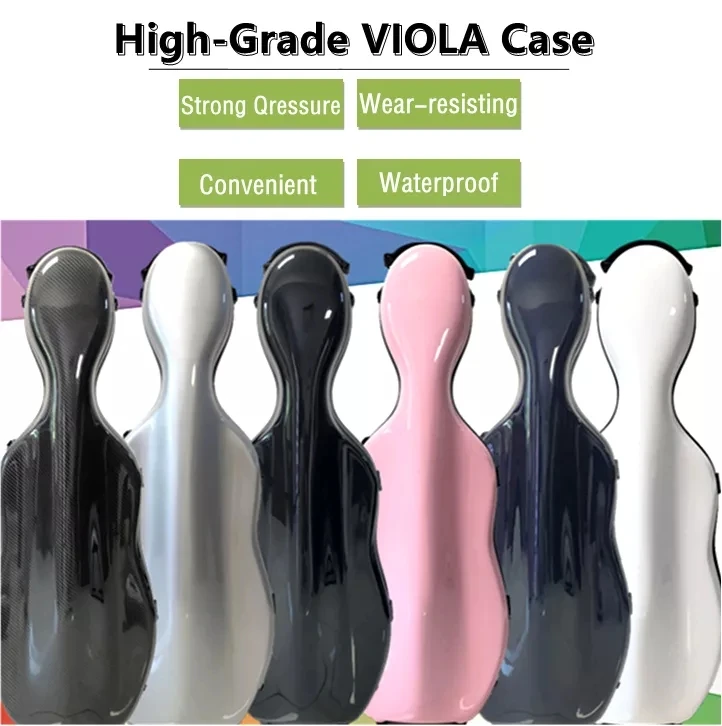 Waterproof shockproof carbon fiber 15'' 16'' 17'' viola case Hard Shell Storage Protect viola box bag backpack