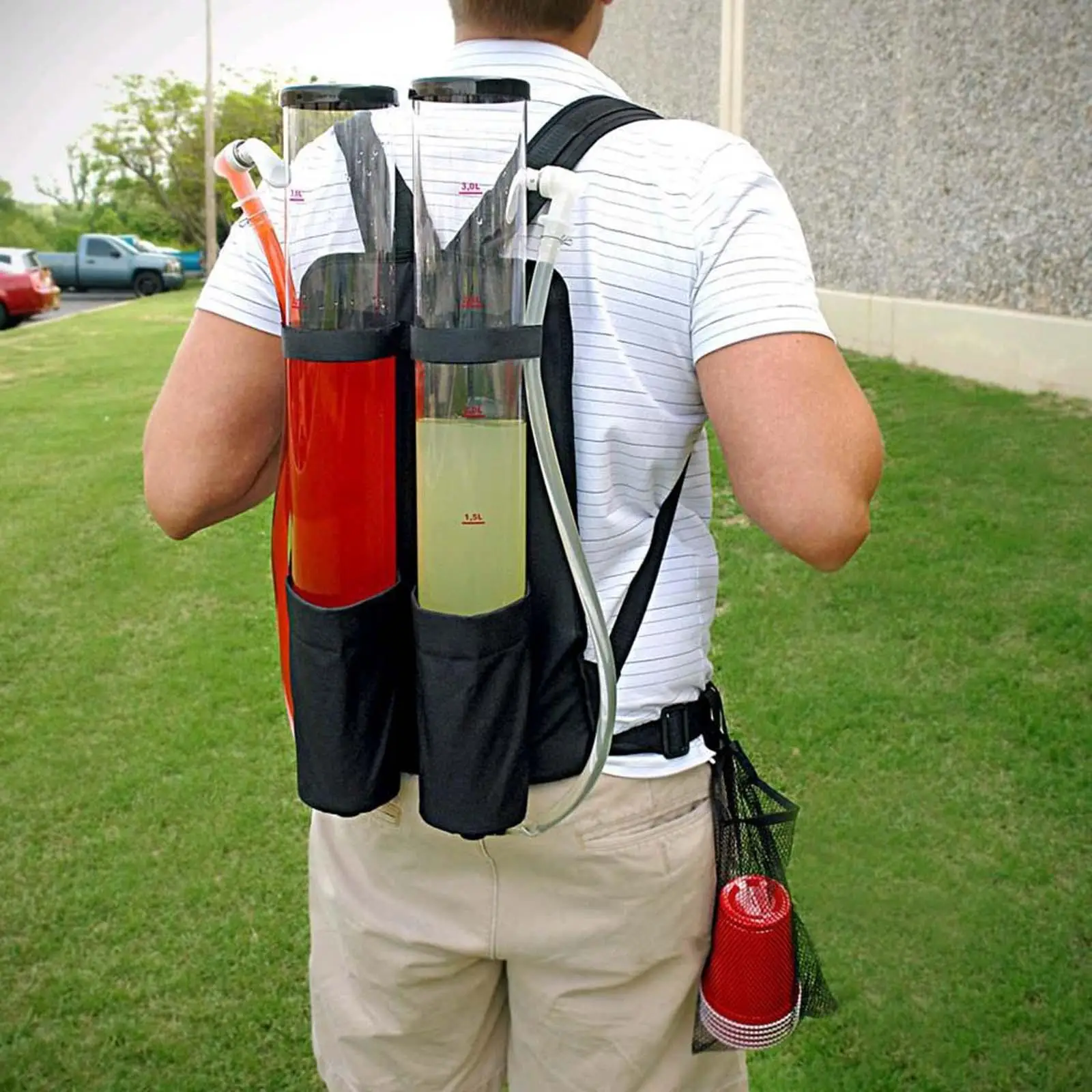 Barrel Beer Dispenser Portable Backpack Dispenser for Outdoor Beverage Dispenser Camping Party Supplies 2